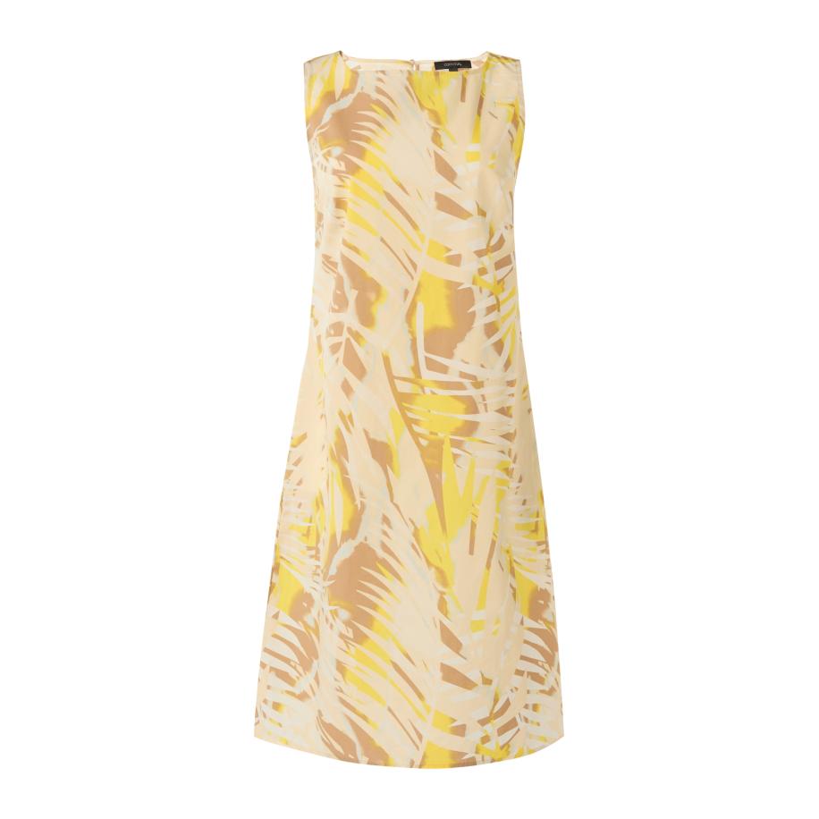 COMMA Jurk beige / bruin / geel / grijs Geel