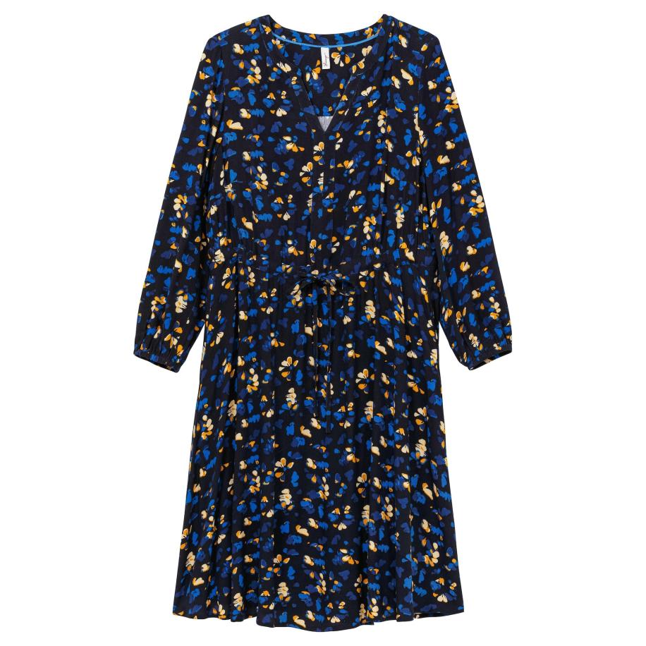 SHEEGO Jurk marine / donkerblauw / mandarijn / lichtoranje Blauw