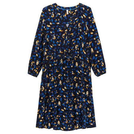 SHEEGO Jurk marine / donkerblauw / mandarijn / lichtoranje