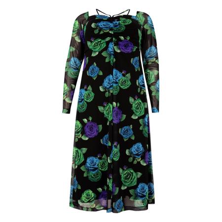 Yoek YOEK Jurk blauw / groen / zwart