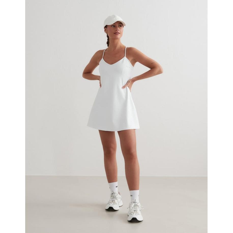 Aim'n White Sense Jurk met bandjes in wit Wit