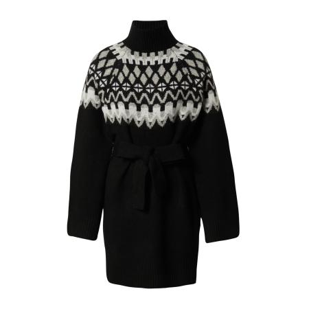 EDITED EDITED Gebreide jurk Amita beige / grijs / zwart