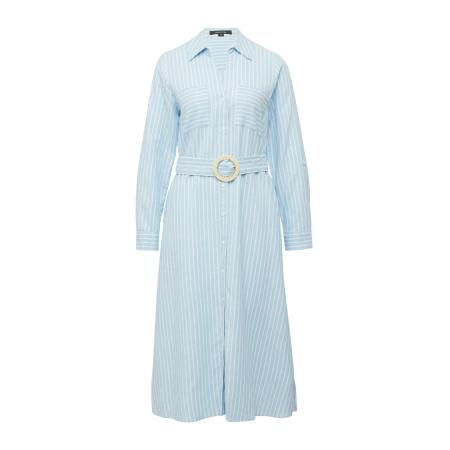 Comma COMMA Blousejurk lichtblauw / wit