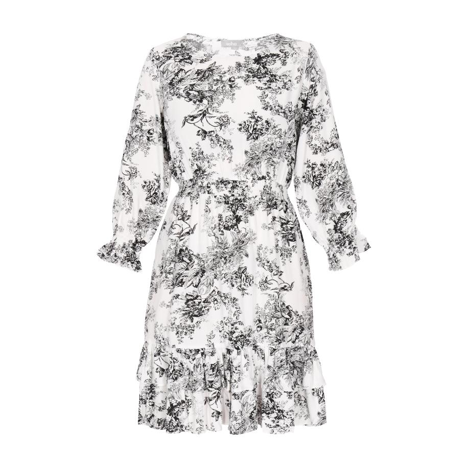 FELIPA FELIPA Jurk Fashion Look zwart / wit -