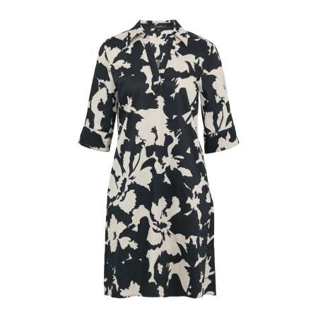 Comma COMMA Jurk navy / wit