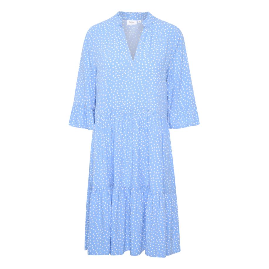 Saint Tropez SAINT TROPEZ Jurk Eda hemelsblauw / wit -