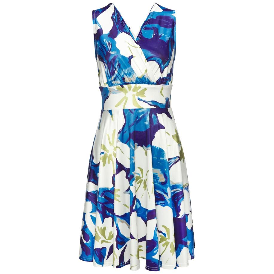 VIVANCE VIVANCE Jurk blauw / lichtgroen / donkerlila / offwhite -