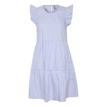 Culture CULTURE Jurk Bjørg smoky blue / wit