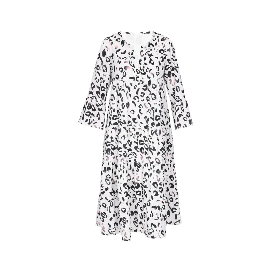 NAEMI NAEMI Jurk Fashion Look oudroze / zwart / wit -