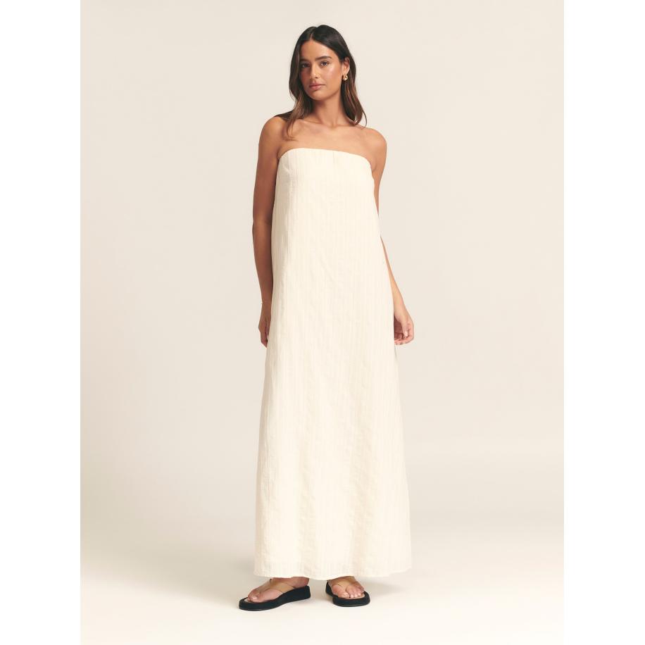 St MRLO Jurk CYPRESS DRESS crème Bruin