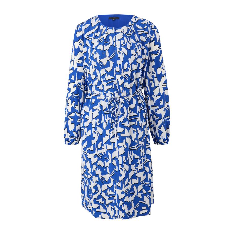 COMMA Jurk royal blue/koningsblauw / wit Blauw
