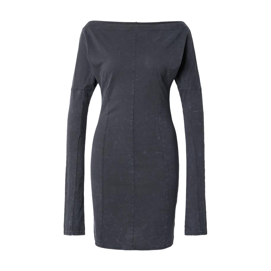 Weekday WEEKDAY Jurk Robin zwart gemêleerd -