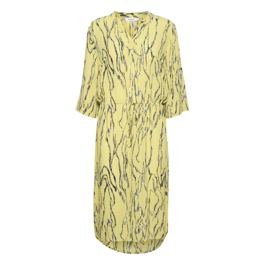 Soaked in Luxury SOAKED IN LUXURY Jurk Zaya limoen / zwart / wit -