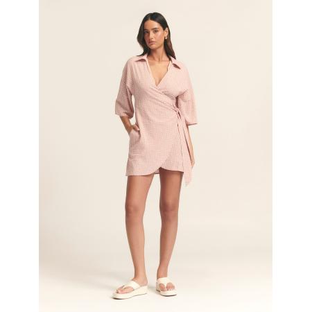 St MRLO Jurk BALANDRA zalm roze / wit