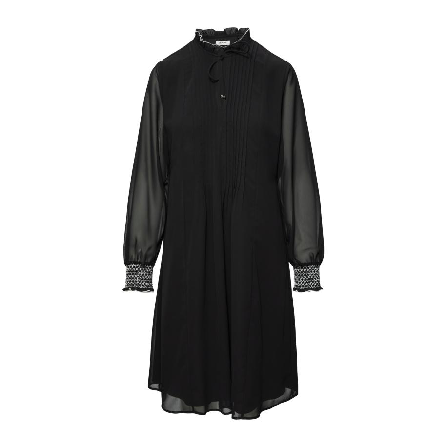 s.Oliver BLACK LABEL Jurk zwart / wit Zwart