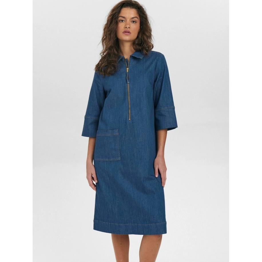 Nümph NÜMPH Jurk Nuizzas blauw denim -