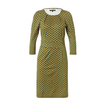 King Louie King Louie Jurk Mona cognac / olijfgroen / smaragd / zwart