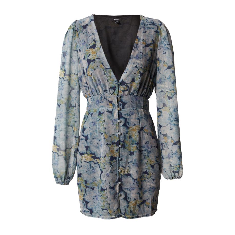 Nasty Gal Nasty Gal Blousejurk navy / curry / grijs / lichtgroen -