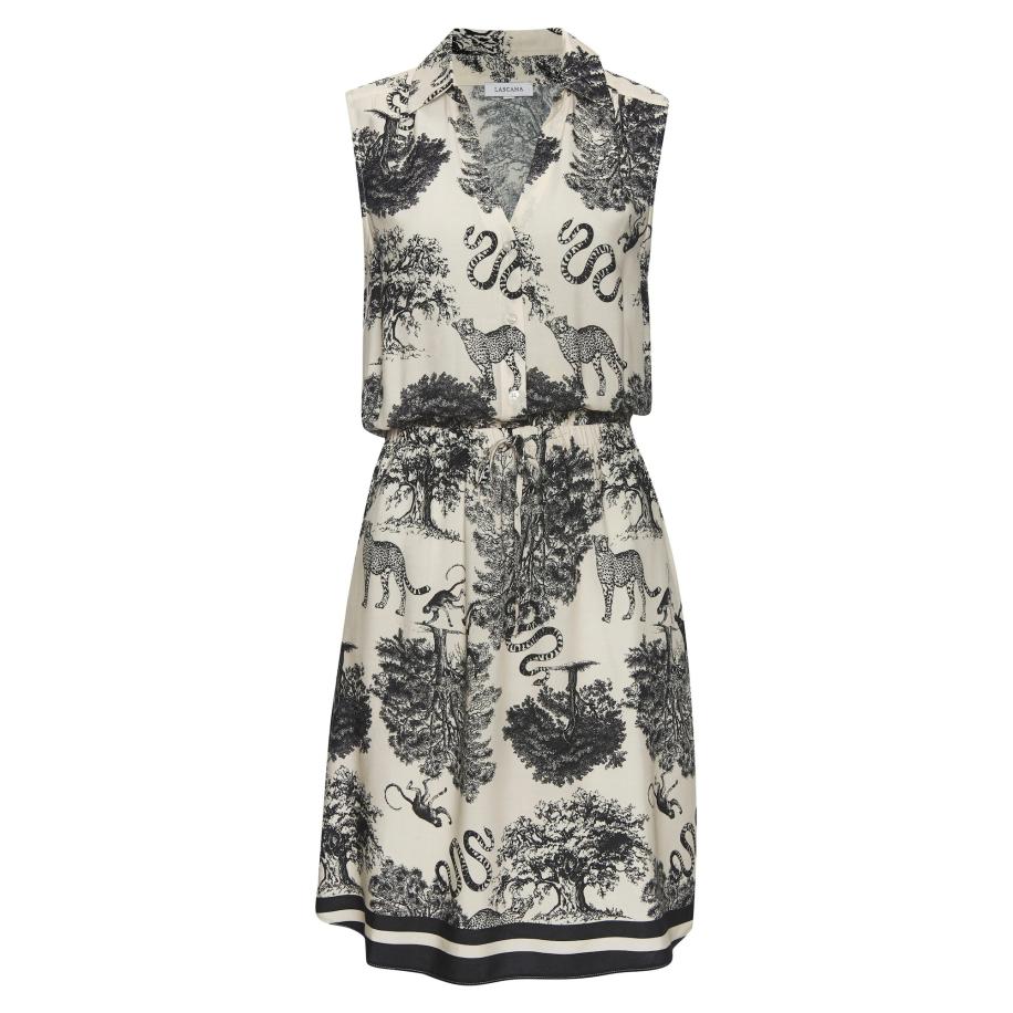 Lascana LASCANA Blousejurk crème / zwart -