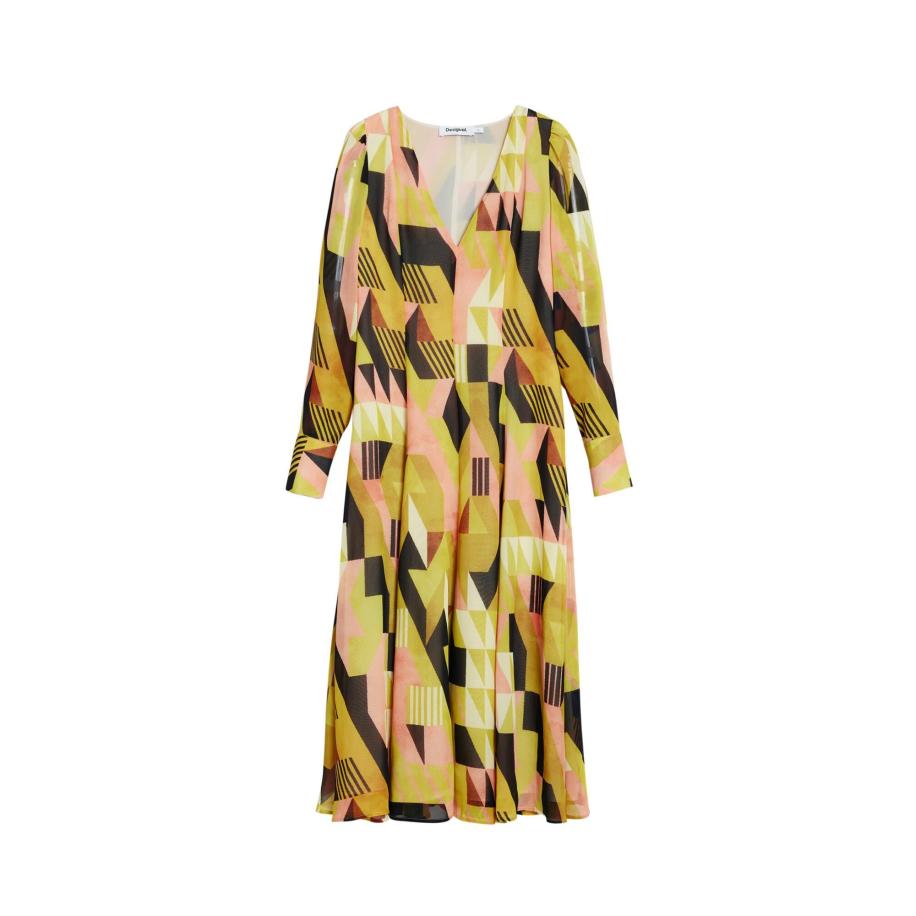 Desigual Desigual Jurk olijfgroen / gemengde kleuren -