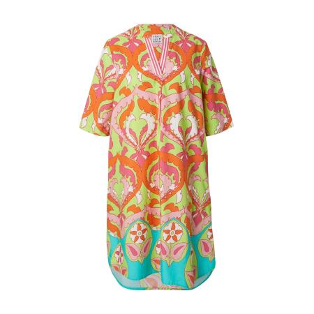 Emily van den Bergh Emily Van Den Bergh Jurk turquoise / lichtgroen / oranje / rosa