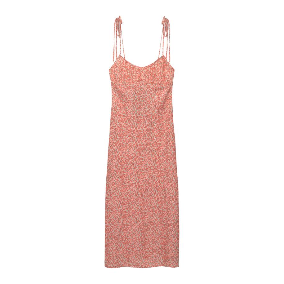 Pull&Bear Pull&Bear Zomerjurk groen / rood / watermeloen rood / wit -