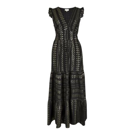 Apricot Apricot Jurk beige / zwart