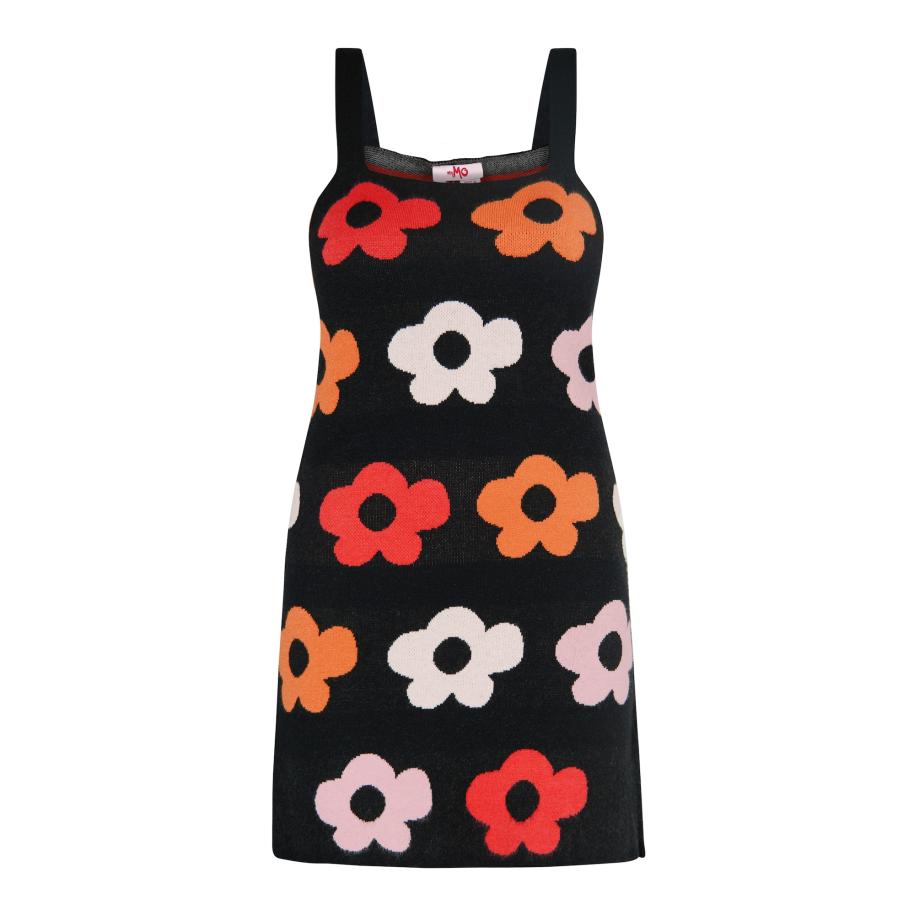 MYMO Zomerjurk oranje / lichtrood / zwart / wit Zwart