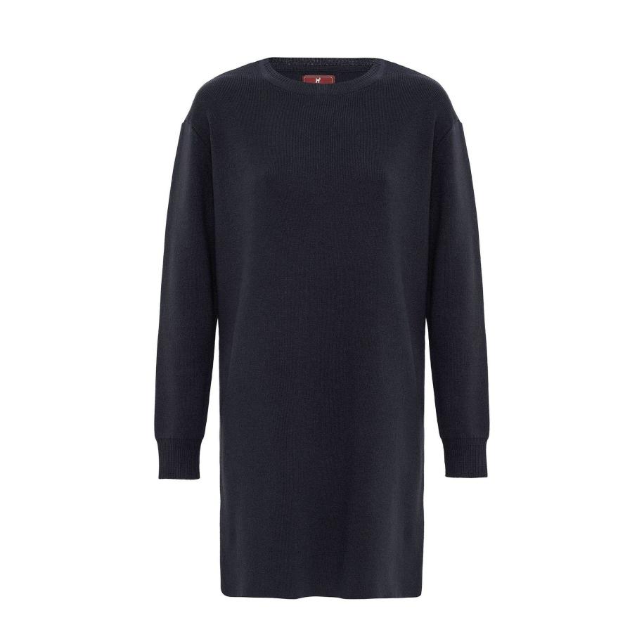 Williot Williot Gebreide jurk nachtblauw -