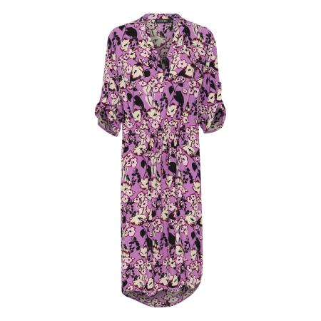 Soaked in Luxury SOAKED IN LUXURY Jurk Zaya beige / lichtlila / donkerrood / zwart