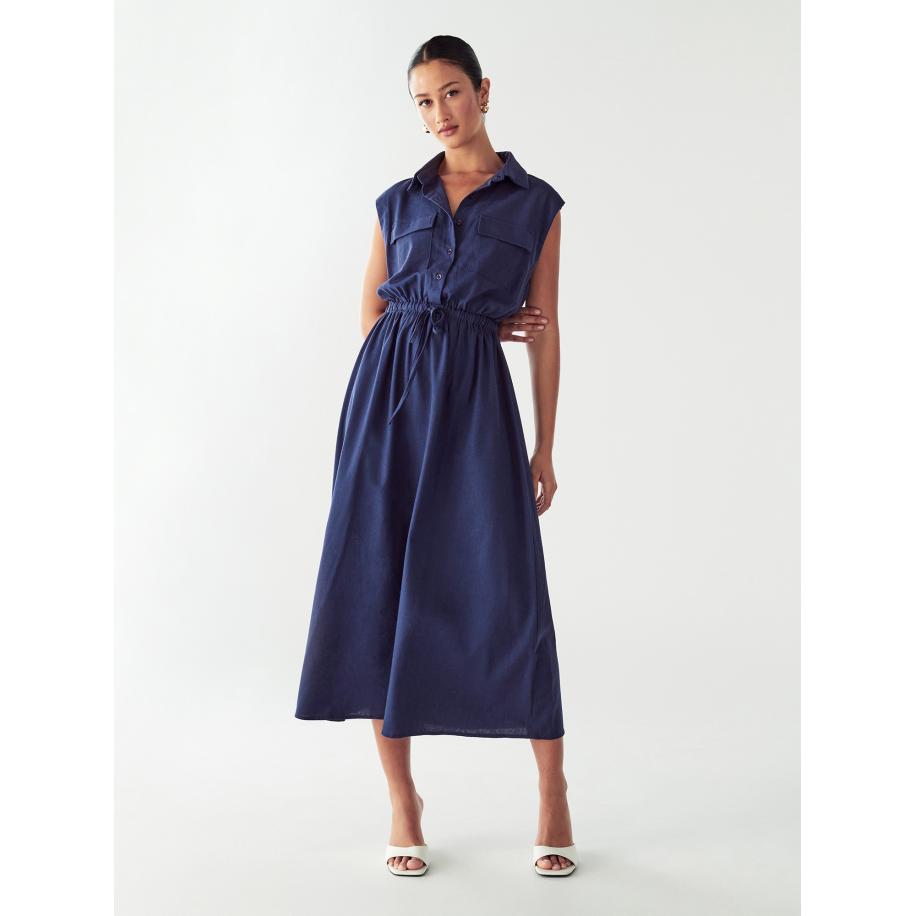 Willa Willa Blousejurk Sez donkerblauw -