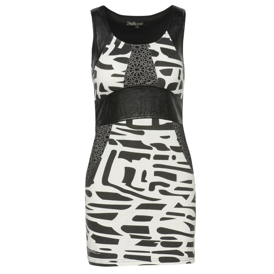 KOROSHI KOROSHI Cocktailjurk zwart / wit -