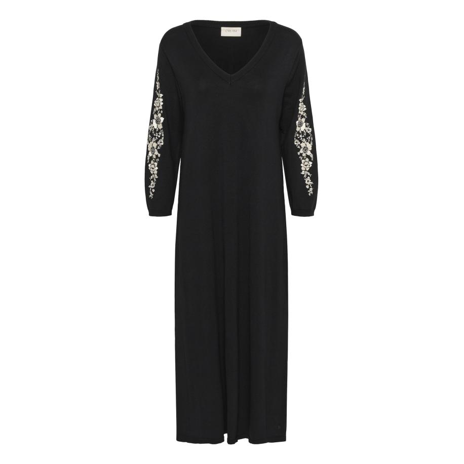 Cream Cream Gebreide jurk Villea zwart / wit -