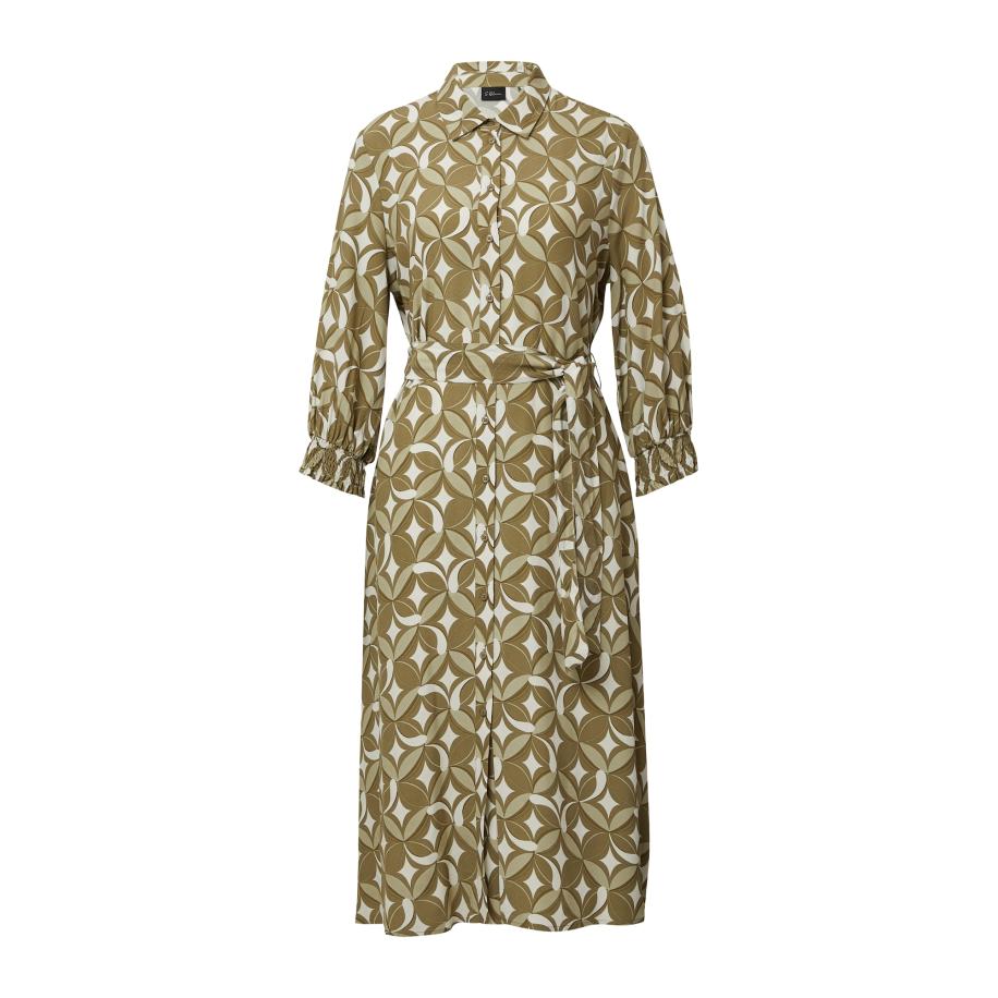 s.Oliver BLACK LABEL s.Oliver BLACK LABEL Blousejurk olijfgroen / pastelgroen / wit -