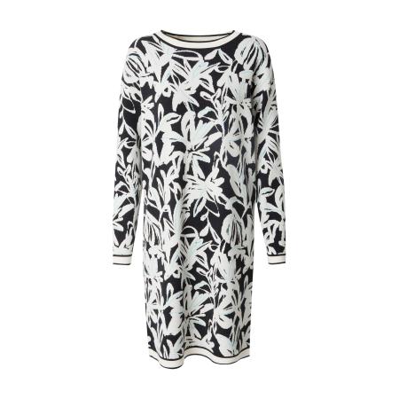 s.Oliver BLACK LABEL Gebreide jurk azuur / zwart / wit