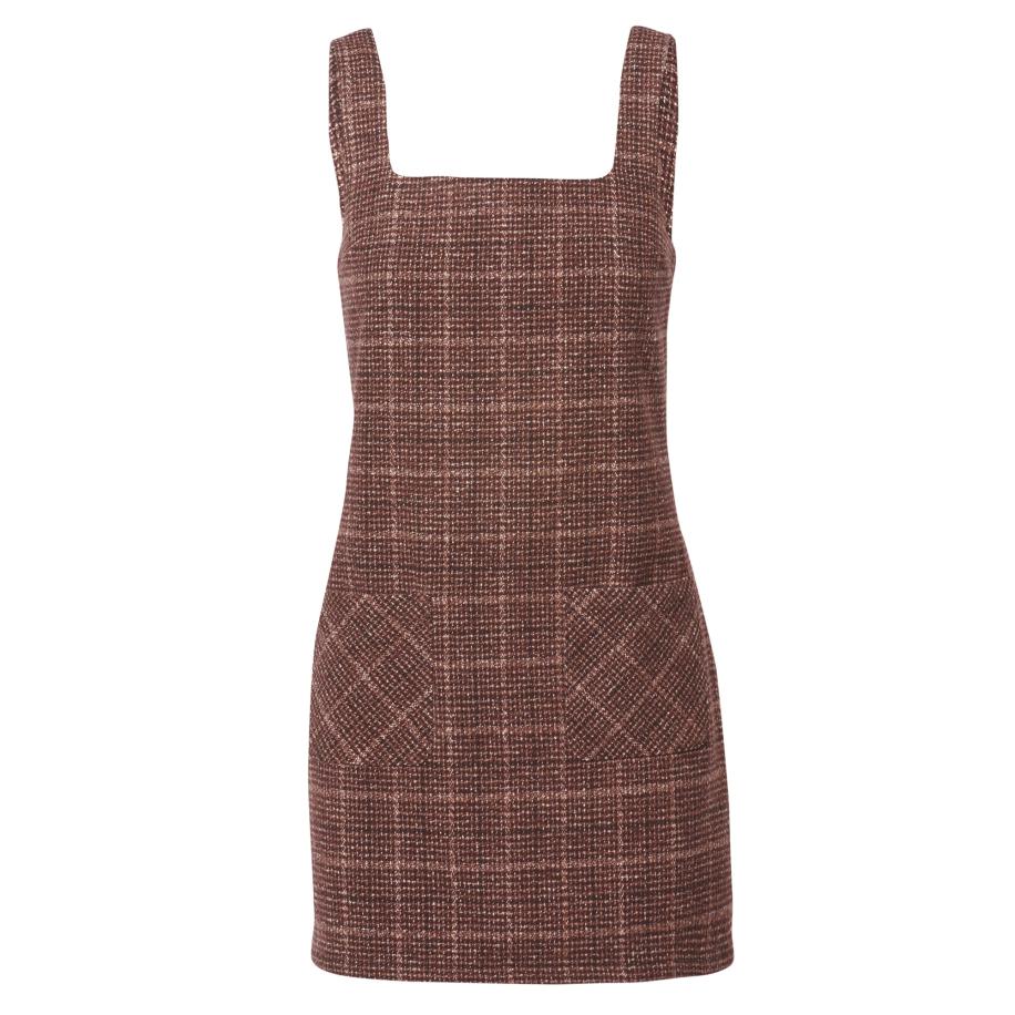 KOROSHI KOROSHI Jurk bruin / rood -