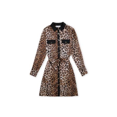 Lola Casademunt Lola Casademunt Blousejurk beige / bruin / zwart