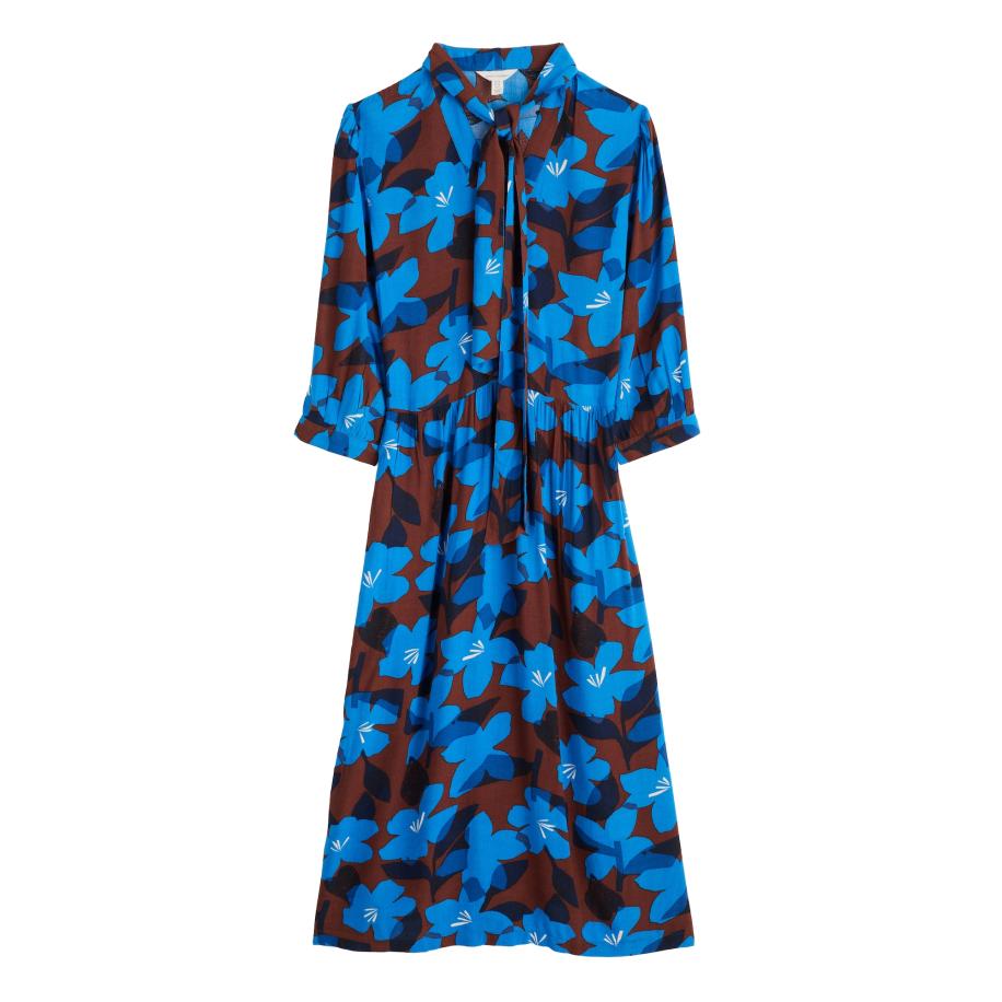 Seasalt Cornwall Seasalt Cornwall Jurk Harbour Cove blauw / bruin -