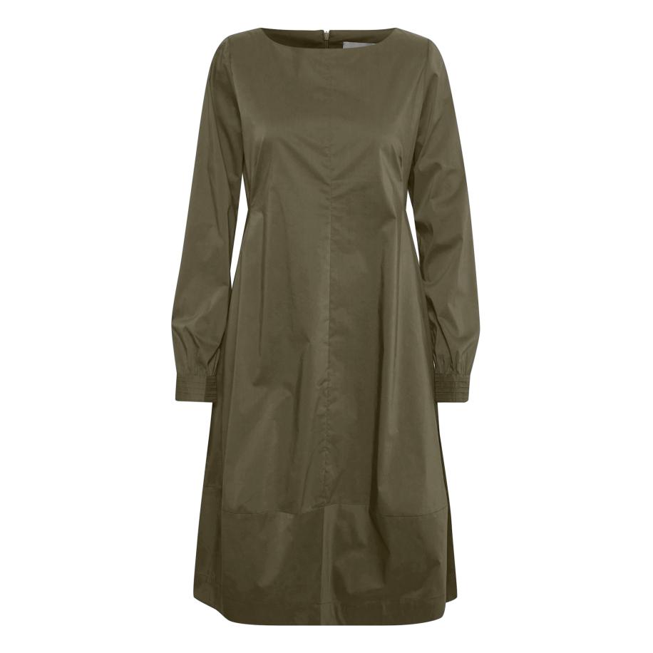 Culture CULTURE Jurk Antoinett olijfgroen -