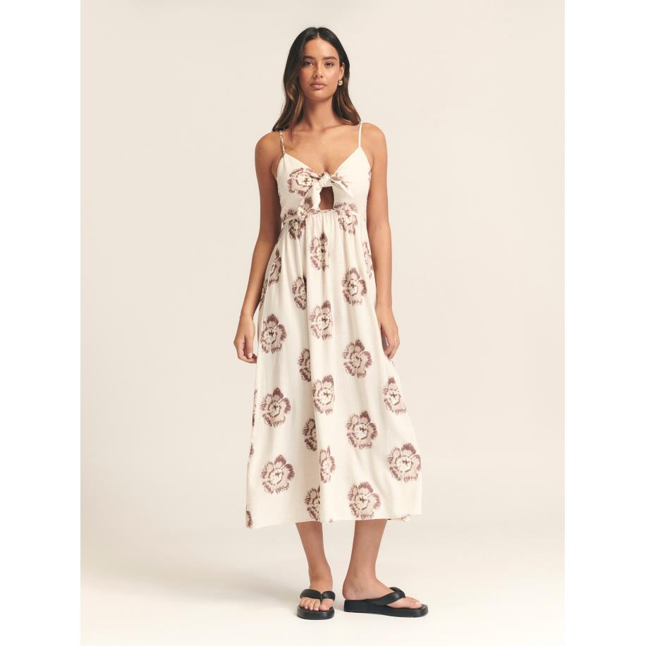 St MRLO Jurk MRLO MIDI DRESS beige / bruin Bruin