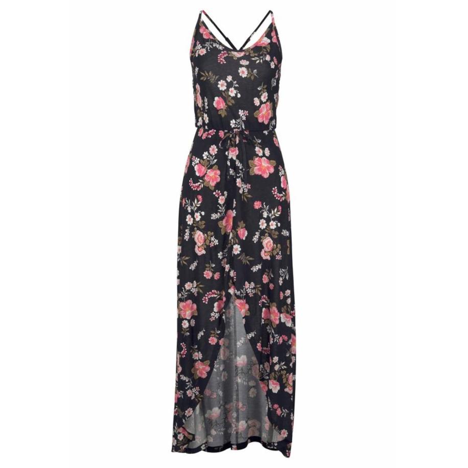 Lascana LASCANA Zomerjurk rosa / zwart -
