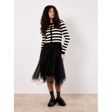 Apricot Apricot Jurk zwart / wit