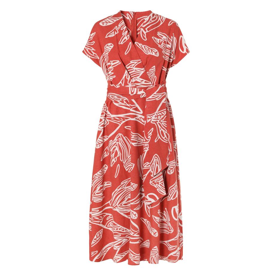 TATUUM TATUUM Jurk Nessa lichtbeige / lichtrood -