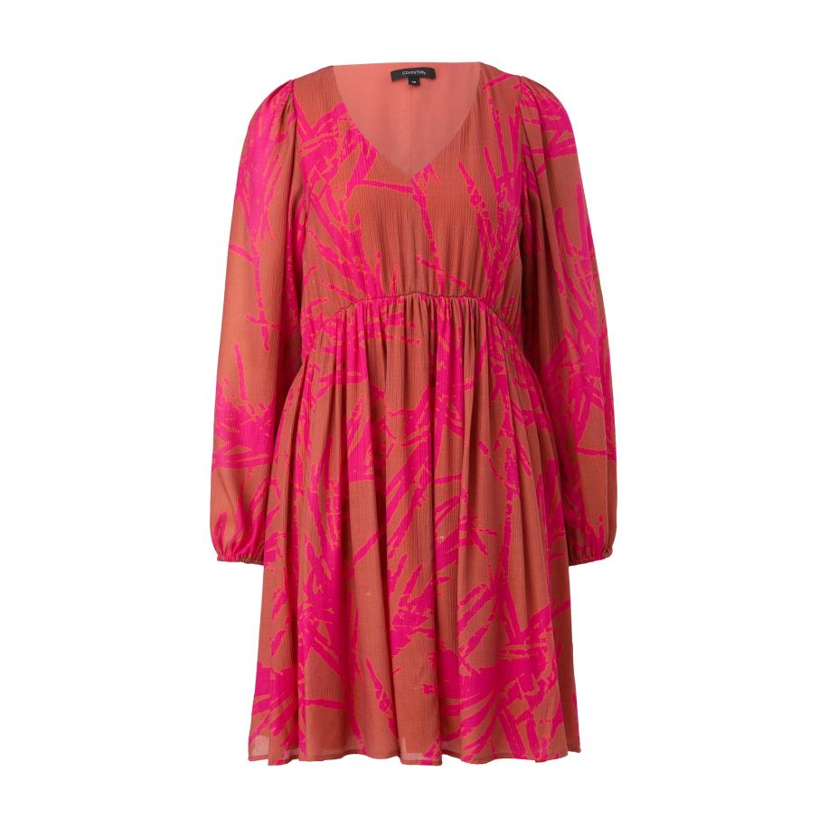 Comma COMMA Jurk bruin / pink -