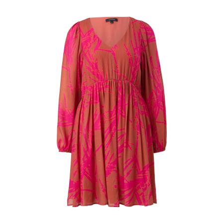 Comma COMMA Jurk bruin / pink