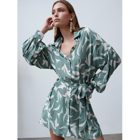 St MRLO Jurk Bligh smaragd / wit