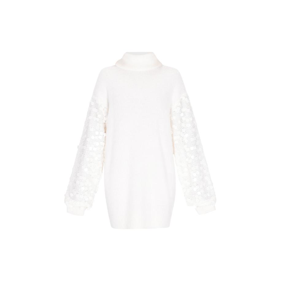 IZIA IZIA Gebreide jurk wit -