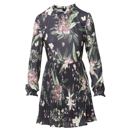 KOROSHI KOROSHI Jurk groen / lila / rood / zwart