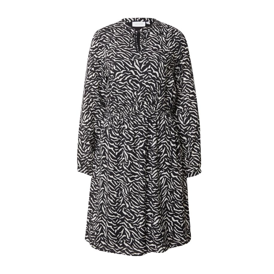 comma casual identity comma casual identity Jurk antraciet / wit -