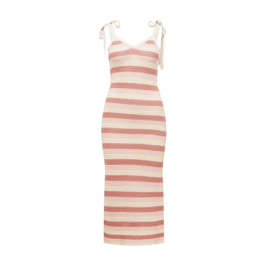 A LOT LESS A LOT LESS Gebreide jurk Jasmina beige / rosa / rosé -